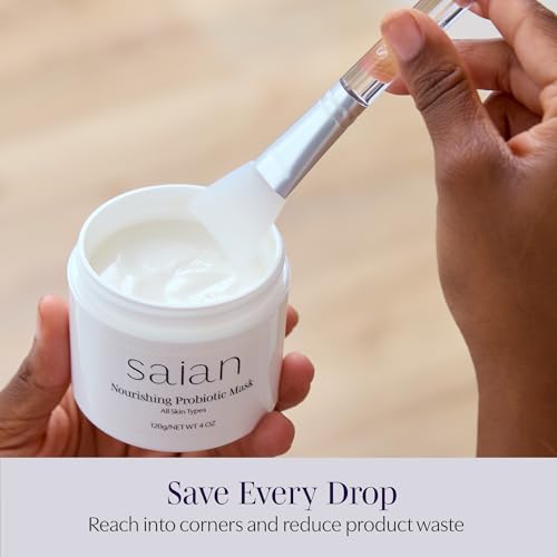 Saian Silicone Mask Brush Face Applicator Spatula Trio - Flexible Handheld Cosmetic Tools for Clay Mask Application - Reusable Scoop and Apply Tool Set with Contoured Heads for Facial Creams and Masks
