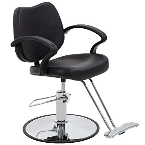 BestMassage Hydraulic Barber Chair - Black PU Leather