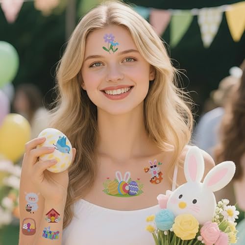 Easter Temporary Tattoos for Kids - 160 Pack
