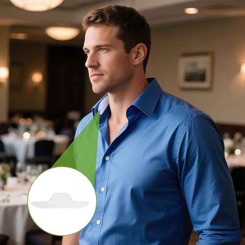 50 Disposable Collar Protectors for Shirts and Hats - Sweat Absorbent Liner Pads