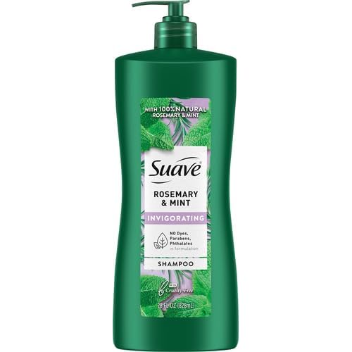 Suave Professionals Invigorating Shampoo for Dry and Damaged Hair Rosemary and Mint Paraben free and Dye free Hair 28 oz