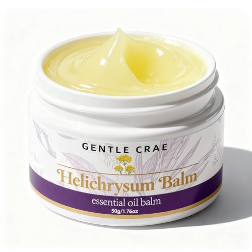 Extracts Helichrysum Balm ? Moisturizing Helichrysum Essential Oil Balm, Beeswax & Almond Oil, Multipurpose Salve for Dry & Irritated Skin, Stretch Marks, Scars, Hydrating Relief, 1.76oz