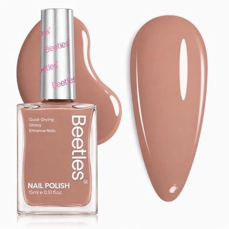 Beetles Quick Dry Nude Nail Polish - Mocha Mousse 15ML