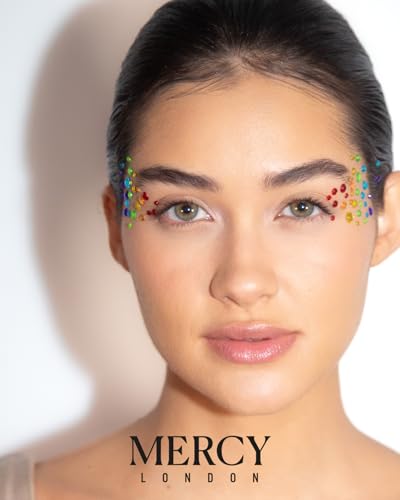 MERCY LONDON Face Gems Stickers - 4 Sheets Rainbow Rhinestones