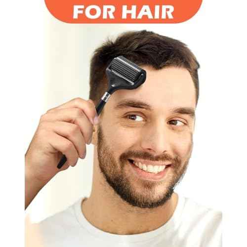 Titanium Derma Roller For Face Hair Beard£¬Beard Microneedle Roller For Men With Storage Case£¬Scalp Derma Roller For Women£¬Personal Use Microneedling Roller Microdermabrasion Beauty Instrument