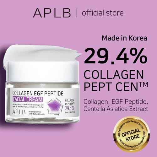APLB Collagen EGF Peptide Facial Cream | COLLAGEN PEPT CEN¢â 29.4% 1.86 FL.OZ/Korean Skincare, Elasticity care, Deep hydration, Revitalize for gentle and improve skin texture