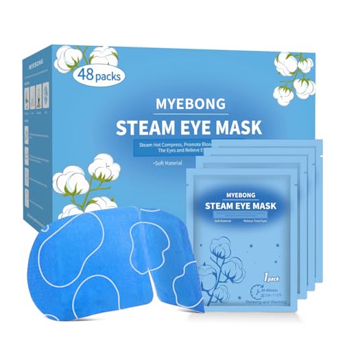 Steam Eye Mask 48-Pack, Self-Heating Warm Compress for Sleep