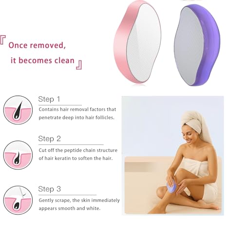 Crystal Hair Eraser - 2PCS Painless Hair Removal Tool for All Skin Types