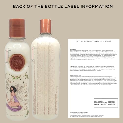 Organic Keratin Hair Treatment - Straighten & Repair, 250ml