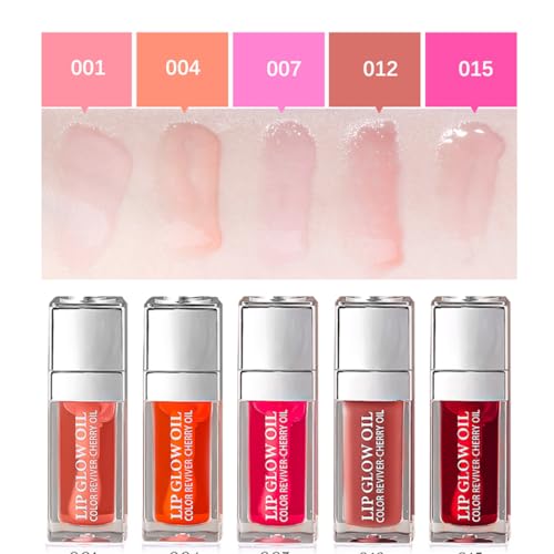 Hydrating Plumping Lip Glow Oil – 2 Colors Glossy Lip Tint