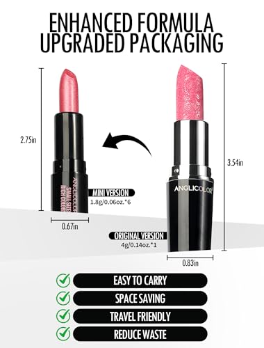 Anglicolor 6-Piece Metallic Glitter Lipstick Set