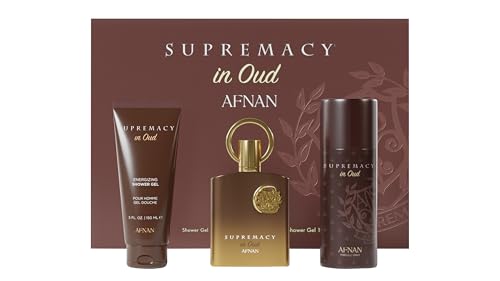 Supremacy in Oud Gift Set - Afnan Luxury Perfume Extrait, Deodorant & Shower Gel