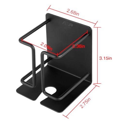 Linkidea Electric Razor Holder Wall Mount, Razor Hanger, Stainless Steel Electric Shaver Bathroom Holder Compatible with Philips Shaver 2400, Norelco Series 9, Series 7 (Black)