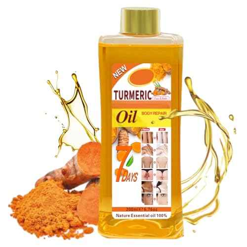 Turmeric Oil for Skin, Soft 7 Turmeric Oil, Natural Moisturizing Nourishing for Face and Body, Vitamin E Body Oil, for All Skin Types