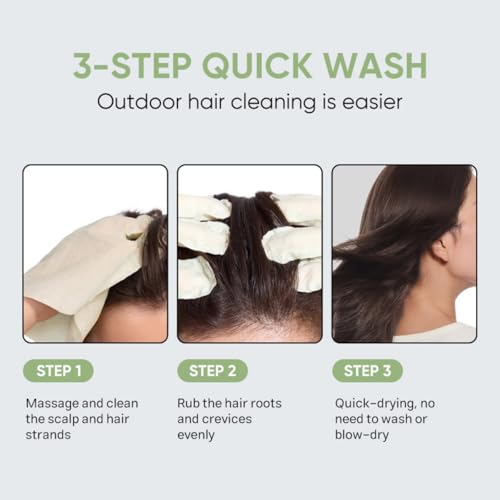 Dry Shampoo Gloves 5 Pack - Oil Absorbing No Rinse Hair Refresh