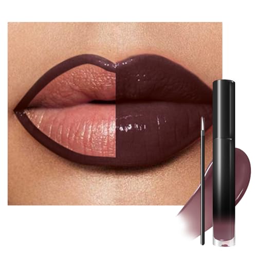 Chocolate Brown Liquid Lipstick - Waterproof Glossy Long Lasting