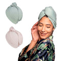 Hair Plopping Towel 2-Pack - Cotton Blend Turban Wraps