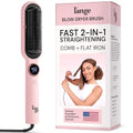 L'ANGE HAIR 2-in-1 Hair Straightener Brush 450°F Ionic