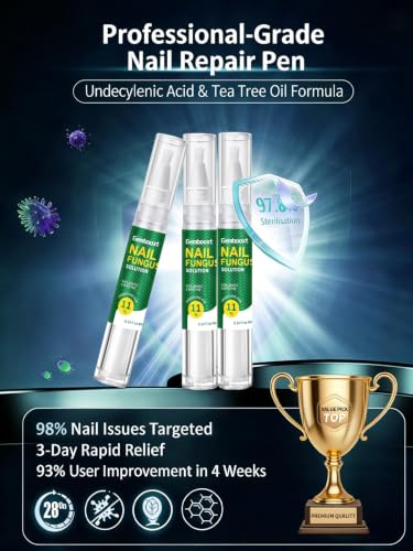 Gembooxt Toenail Fungus Treatment Pen with Tea Tree Oil & Undecylenic Acid