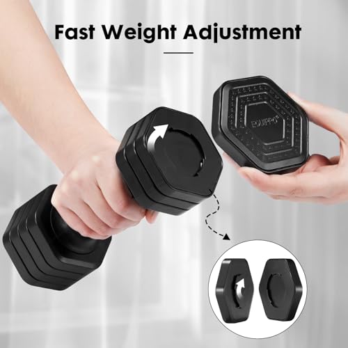 Adjustable Dumbbell Set Women 2-5 lbs, TPU Grip