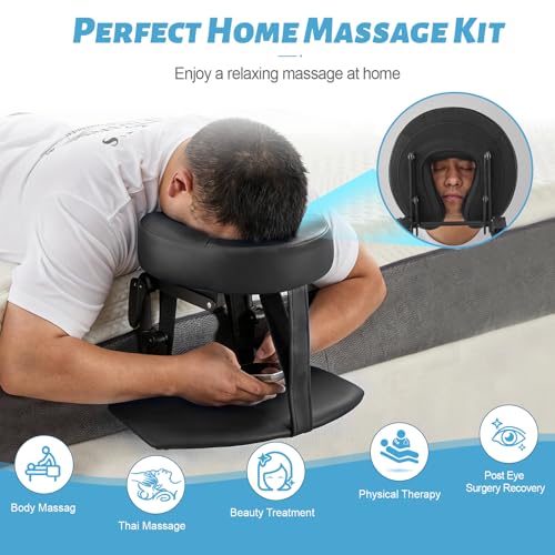 Adjustable Massage Headrest for Bed with Armrest