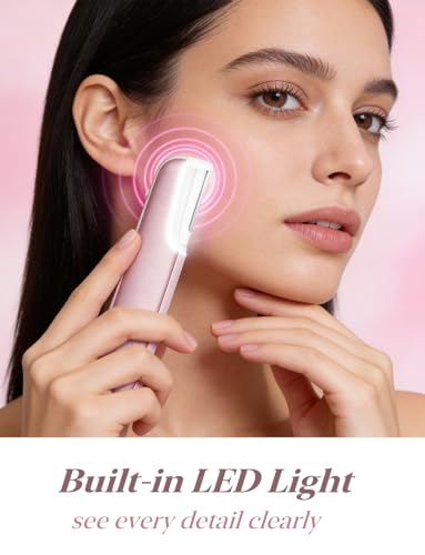 WLU Sonic Dermaplane Razor for Women - 3 Speed Modes, LED Light