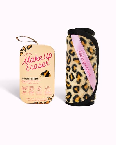 The Original MakeUp Eraser PRO, Effortlessly Remove All Makeup Using Only Water, Including Waterproof Mascara, Eyeliner, Foundation, Lipstick, Sunscreen, and More! Leopard, 1ct.