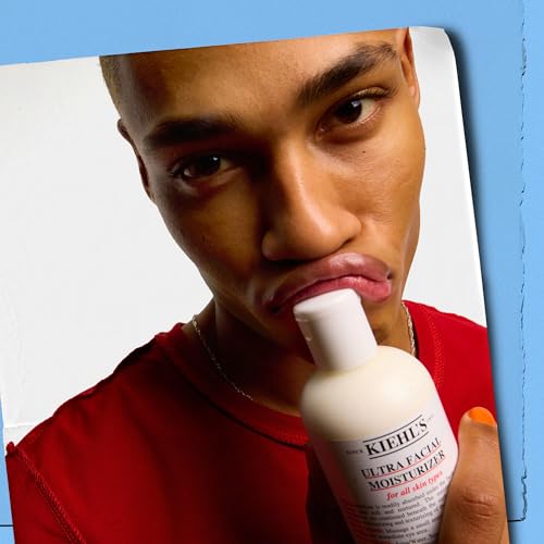 Kiehl's Ultra Facial Moisturizer, for Easy Daily Hydration, Infused with Squalane and Glycerin, Replenishes Moisture Barrier and Softens Skin, Suitable for All Skin Types, Fragrance-Free