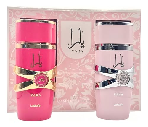 Lattafa Yara 2-Piece Perfume Gift Set (3.4 Fl Oz Each)