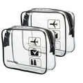 TSA Approved Clear Toiletry Bag 2-Pack - Travel Quart Size