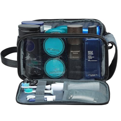 ZEEMO Medium Travel Toiletry Bag - Water-Resistant Dopp Kit