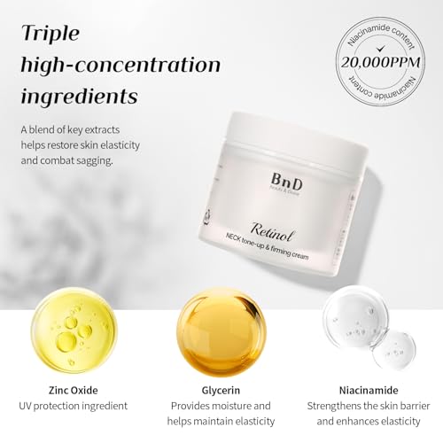 BnD Neck tone-up&firming Cream 1.76oz Neck cream Neck care Tone-up Firming Moisturizing Hypoallergenic Non-greasy Korean beauty