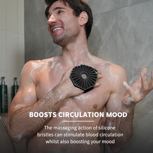 iTokGoK Dual-Sided Silicone Body Scrubber with Silver Infusion