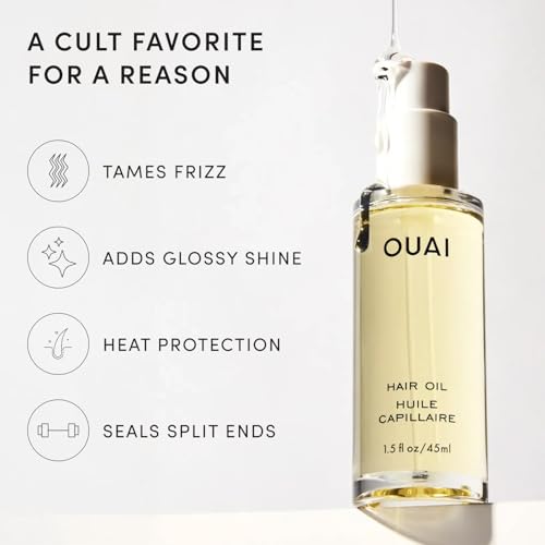 OUAI Hair Oil Travel Size - Heat Protectant & Frizz Control