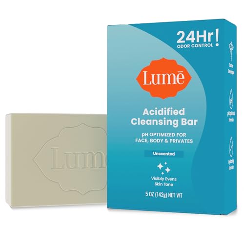 Lume Acidified Body Cleansing Bar Unscented - 5 oz Odor Control & Skin Tone
