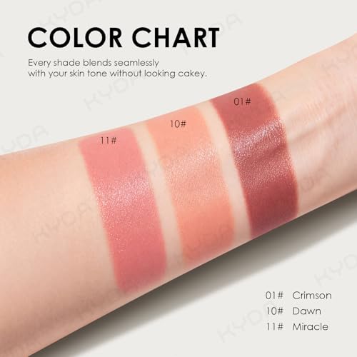 KYDA Rose Blush Balm - Lip & Cheek Tint, Buildable Dewy Glow