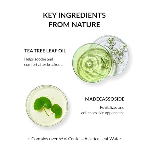 Tea Tree Centella Face Gel - Post-Breakout Soothing Spot Care for Redness & Uneven Skin Tone - Lightweight Moisturizer 40ml / 1.35 fl oz