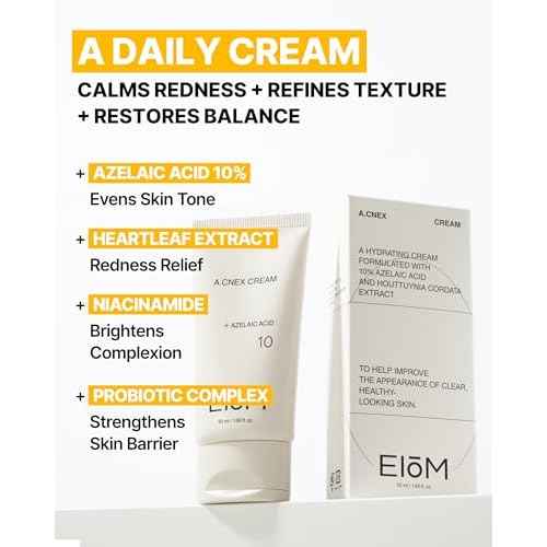 A.CNEX Hydrating Acne Cream for Sensitive Skin ? Lightweight Moisturizer for Oily & Acne Prone Skin, Azelaic Acid, Niacinamide, Heartleaf, Probiotic Barrier Complex, Fragrance-Free, 50ml