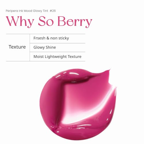 Peripera Ink Mood Glowy Lip Tint - Long-Lasting, Moisturizing, Plumping, No White Film