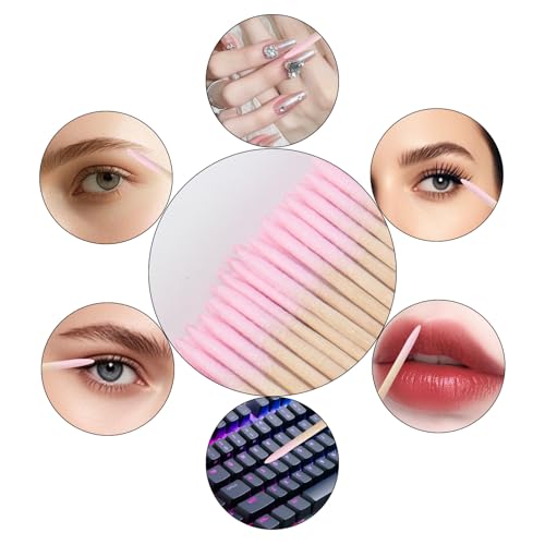 500pcs Disposable Cotton Swabs Double Head Pointed Tip