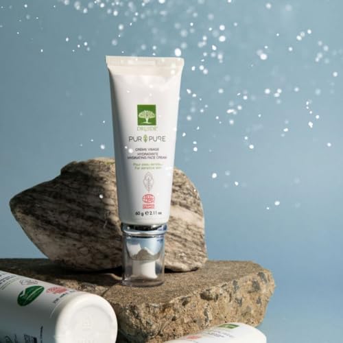 Laboratoires Druide Pur&Pure Hydrating Face Cream Care Organic Moisturizer Cream for Sensitive Skin Ultra-gentle Hypoallergenic ? 50 g (1.69 oz) Fragrance-Free,skin soft, Made in Canada