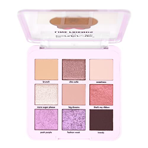 The Cr?me Shop | LINE FRIENDS - CHOCO¡¯S SWEET & LOVELY Eyeshadow Palette | 9 Rosy Multi-Finish Shades