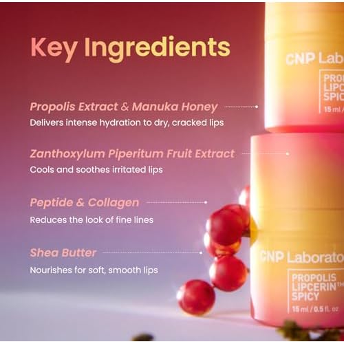 CNP Lip Duo - Honey Lip Butter Bundle | Hydrating Overnight Manuka Lip Balm & Mask, 12hrs Long-lasting Moisture, Gentle Exfoliation, Korean Skin Care