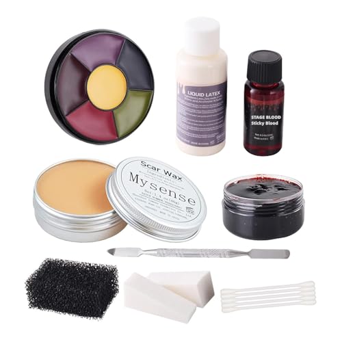 Mysense SFX Makeup Kit - Liquid Latex Scar Wax & Stage Blood