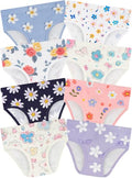 Girls' Soft Cotton Tagless Panties 8-Pack