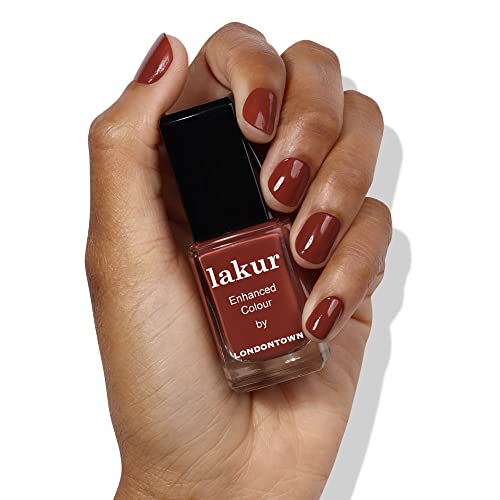 LONDONTOWN Lakur Nail Polish Oud Mood – Nude & Brown Shades, 0.4 fl oz, Non-Toxic, 21+ Free, Vegan & Strengthening