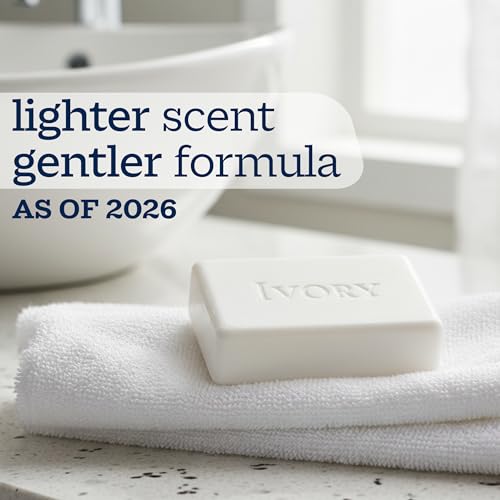 Ivory Gentle Bar Soap, 99.44% Pure, 12 Count