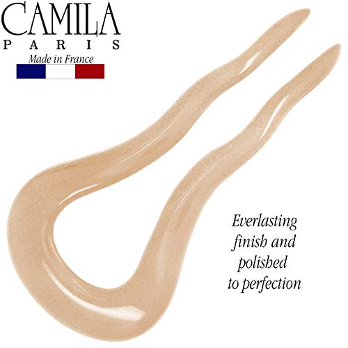 Camila Paris CP3096 French Twist Stick Clip Pins, Beige, Wavy Hair