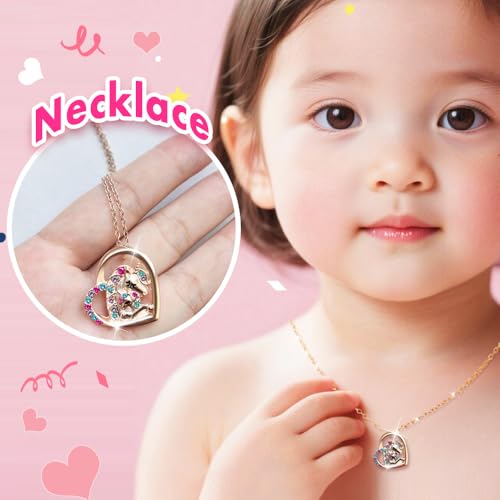 Kids Lip Gloss Set 4-Piece Heart Charm Makeup Bundle