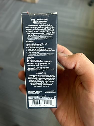 Quick-Dry Antiperspirant Hand Lotion for Sweaty Palms, 1.69 oz
